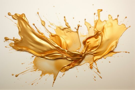 Vibrant Splash golden oily. Nature calorie. Generate Ai