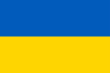 Ukrainian flag. Yellow blue. Symbol of the country Ukraine. Isolated vector illustration.