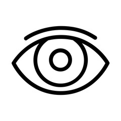 Hand drawn doodle style eye line icon.