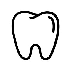 Hand drawn tooth doodle style line icon.