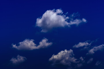 Beautiful cumulonimbus clouds with blue sky background.