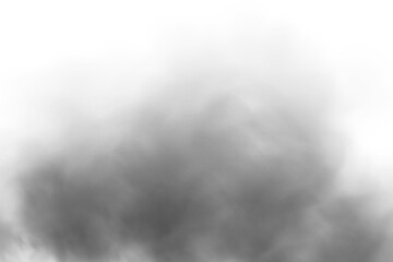 dark fog or smoke on transparent background. special effect of stream of mist, smoke, clouds