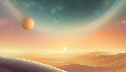fantasy planetary in outer space sky template background