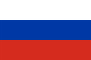 The flag of Russia. Tricolor: white, blue, red. The symbol of the Russian Federation. Isolated vector illustration on white background. - obrazy, fototapety, plakaty