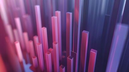 Obraz premium Clean 3D Bar Graph Illustrating Company Revenue Growth Over Time AI Image