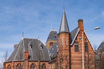 The Teekenschool (The Drawing School) is a former school building (opened in 1892) in the garden of the Amsterdam Rijksmuseum. Amsterdam, the Netherlands. - 772447687
