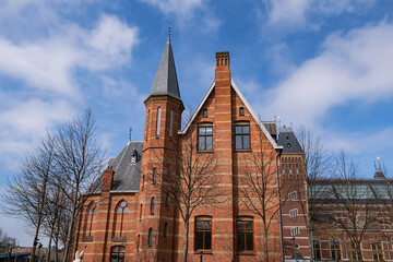 The Teekenschool (The Drawing School) is a former school building (opened in 1892) in the garden of the Amsterdam Rijksmuseum. Amsterdam, the Netherlands. - 772447824