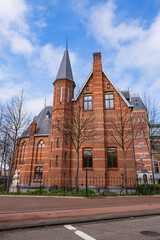 The Teekenschool (The Drawing School) is a former school building (opened in 1892) in the garden of the Amsterdam Rijksmuseum. Amsterdam, the Netherlands. - 772447844
