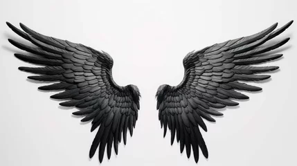 Fotobehang  Black Angle Wings  , Generate AI © VinaAmeliaGRPHIC