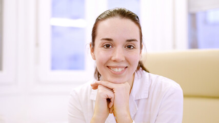 Portrait of a female doctor smiling at camera