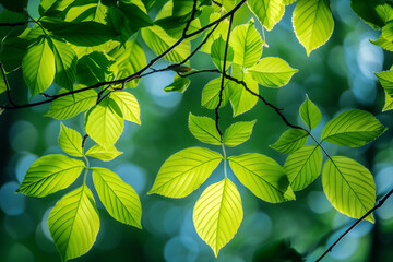 Green leaves on tree, springtime, season, outdoors, beauty in nature