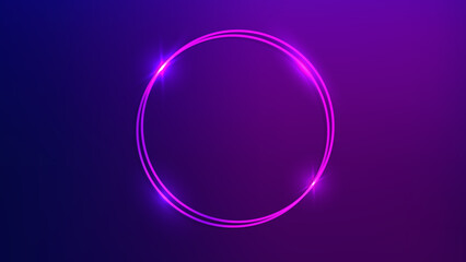 Neon double round frame