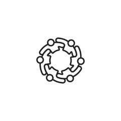 Fototapeta premium People community, social community, human family logo design