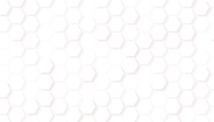 Abstract background with hexagons. White clean hexagonal medical concept. White hexagon pattern background