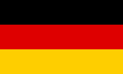 Flag of Germany, FRG. Tricolor: black, red, yellow. Flag of the Federal Republic of Germany. Vector illustration.