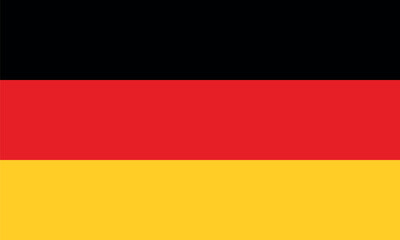 Flag of Germany, FRG. Tricolor: black, red, yellow. Flag of the Federal Republic of Germany. Vector illustration.