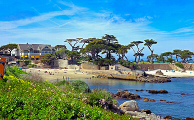 Lovers' Point beach and park in Pacific Grove, California