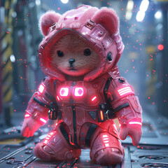 Cute Little Cyber Bear 