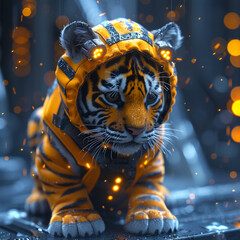 Cute Little Cyber Tiger