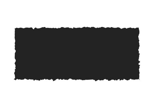 Rect&aacute;ngulo gris o negro rasgado y arrugado.
