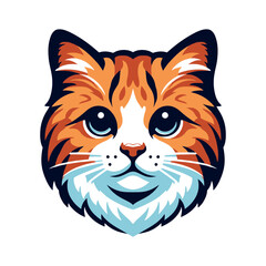 High-quality cat outline Colorful illustration