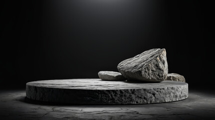Rock on Table Under Light