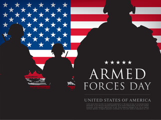 Armed forces day template poster design