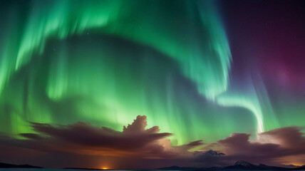 The luminous bands of auroras forming a celestial gateway leading to the mysteries of the universe beyond.