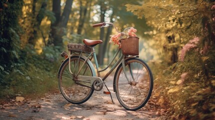 A beautiful photo of a bicycle and its elements - obrazy, fototapety, plakaty
