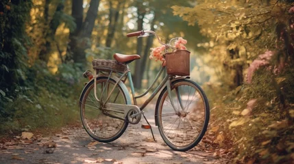 Fotobehang A beautiful photo of a bicycle and its elements © Zie