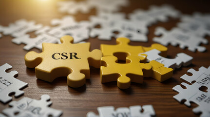 CSR White Word on yellow Puzzles .Generative AI