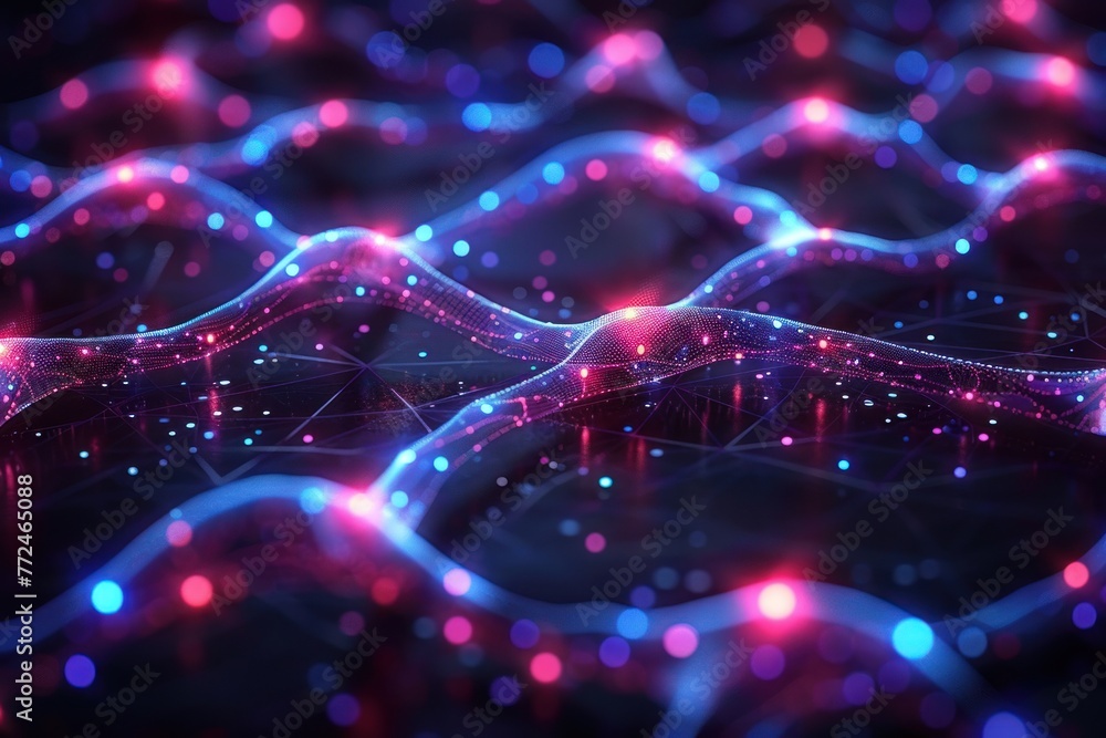 Poster computer-generated wave of light in motion