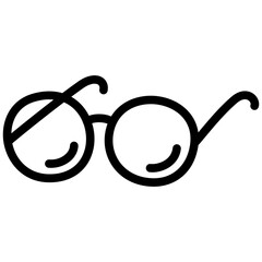 Hand drawn doodle style glasses icon