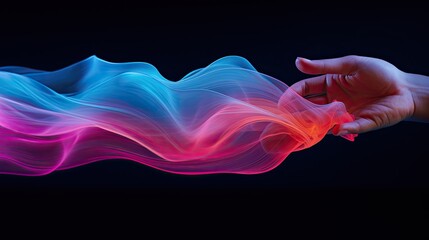 A gradient that reacts to movement or touch, for an interactive and immersive experience