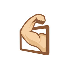 muscle hands logo design inspiration muscle creation