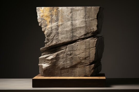 Delicate Small stone podium summer. Spa natural. Generate Ai