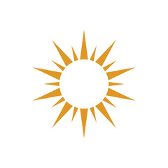 Sun logo vector template symbol design
