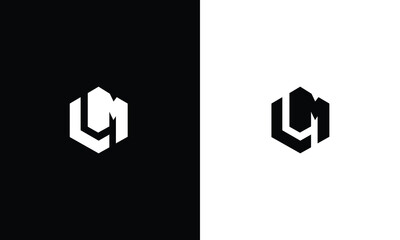 LM letter logo design vector template - obrazy, fototapety, plakaty