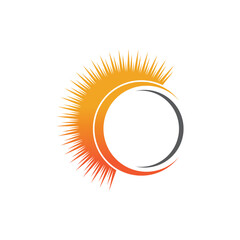 Fototapeta premium Sun logo vector template symbol design