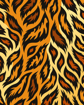 Tiger skin, Animal skin print  tiger pattern, tiger texture, tiger print, Abstract background, wallpaper, background | AI generated