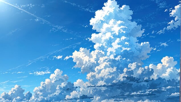 Illustration of blue sky, artistic background