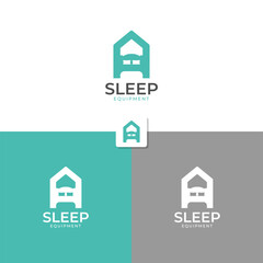 Creative design of hotel logo or bedding