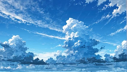 Deurstickers Illustration of blue sky, artistic background © dasha122007