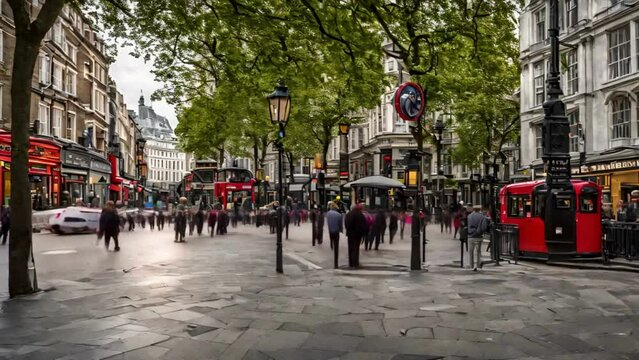 Leicester Square Time lapse Through London Streets