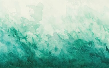 Fototapeta na wymiar Green watercolor gradient background in abstract style. 