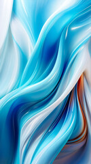 Dynamic abstract background of 3D flows of blue, white and gold paint. Ideal for marketing materials, inspirational wallpapers, modern and dynamic covers.