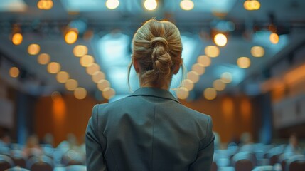 Fototapeta premium Female Manager Business Seminar