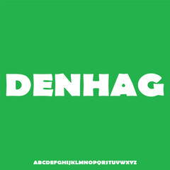 DENHAG, the vintage and retro alphabet, for display font, bold vector typeset