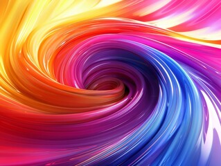 Vivid swirls of color forming a dynamic abstract shape, with ample negative space for ad content.