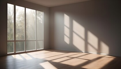 Obraz premium empty room with a window